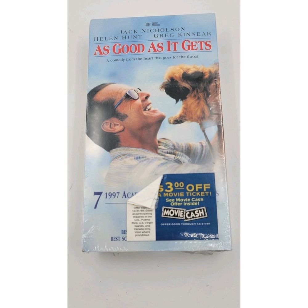 As Good As It Gets  :  Jack Nicholson ,‎ New Sealed VHS